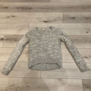 Xhilaration Women’s Sz XS Black & White Marled Knit Pullover Crew Neck Sweater